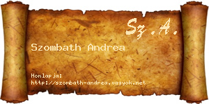Szombath Andrea névjegykártya
